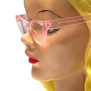 Betsey Johnson +2.00 Reading Glasses Readers Pink Cat Eye
